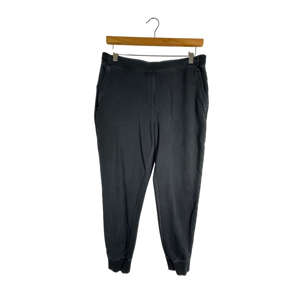 Athleisure Bombas Womens Size M Jogger Pants Black Cotton French Terry Tapered